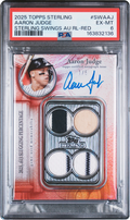 2025 Topps Sterling Swings Red Aaron Judge PATCH AUTO 1/5 #SWAAJ PSA 6 EXMT