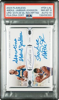 2024 Panini Flawless Update Inscriptions Abdul-Jabbar Johnson AUTO DNA 10 /15 #FDI-LAL PSA 8