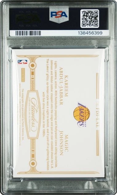 2024 Panini Flawless Update Inscriptions Abdul-Jabbar Johnson AUTO DNA 10 /15 #FDI-LAL PSA 8