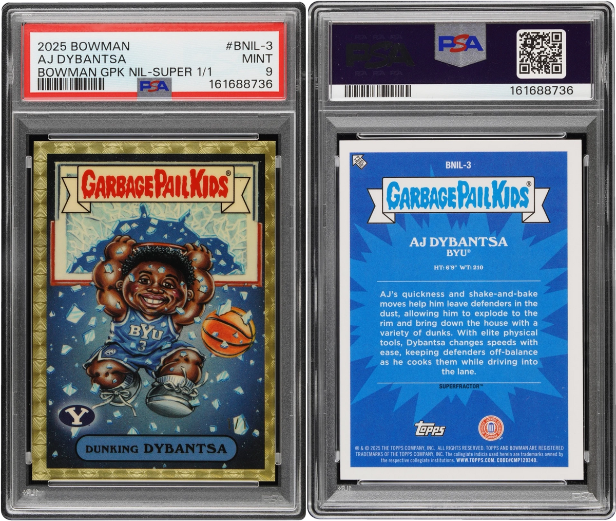 2025 Bowman Chrome GPK NIL Superfractor AJ Dybantsa 1/1 #BNIL-3 PSA 9 MINT