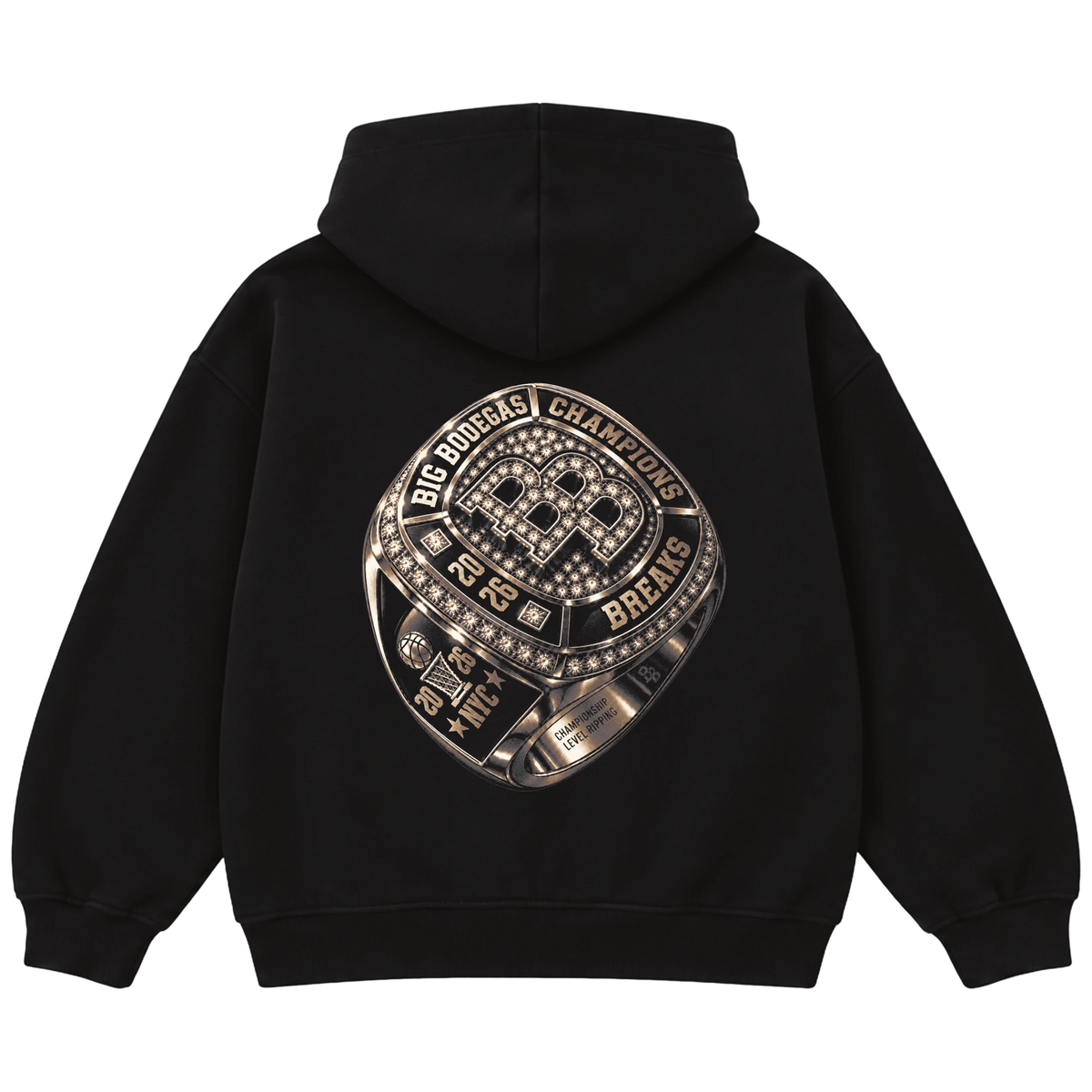 26' Ring Night Black Hoodie