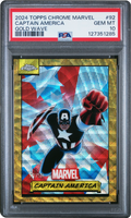 2024 Topps Chrome Marvel Gold Wave Captain America /50 #92 PSA 10 GEM MINT