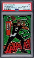 2025 Absolute Kaboom! Vertical Green Drew Brees 1/1 #8 PSA AUTHENTIC