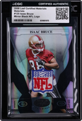 2008 Leaf Certified Materials Mirror Black NFL Logo Isaac Bruce PATCH 1/1 #125 CGC AUTH