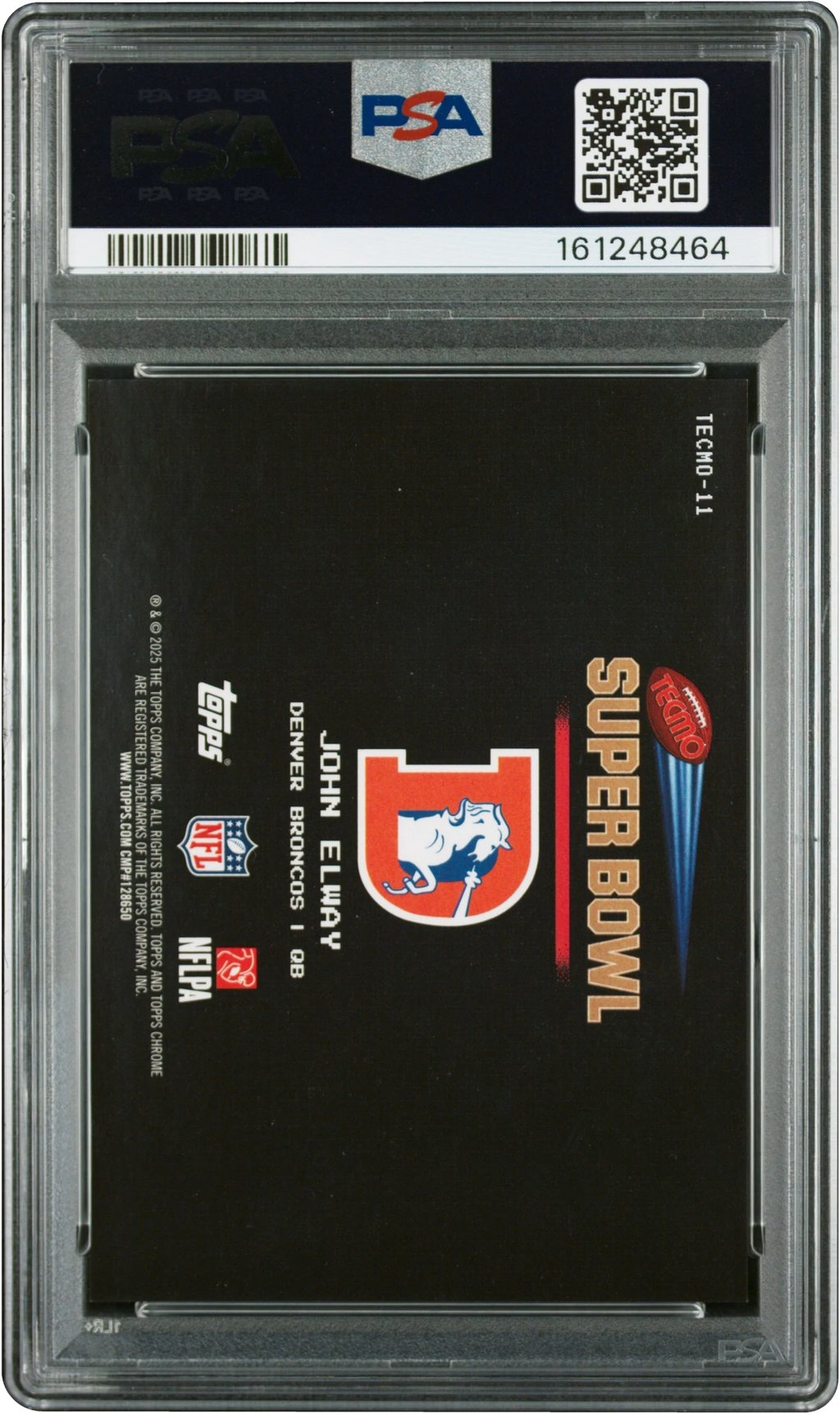 2025 Topps Chrome Tecmo John Elway #TECMO-11 PSA 10 GEM MINT