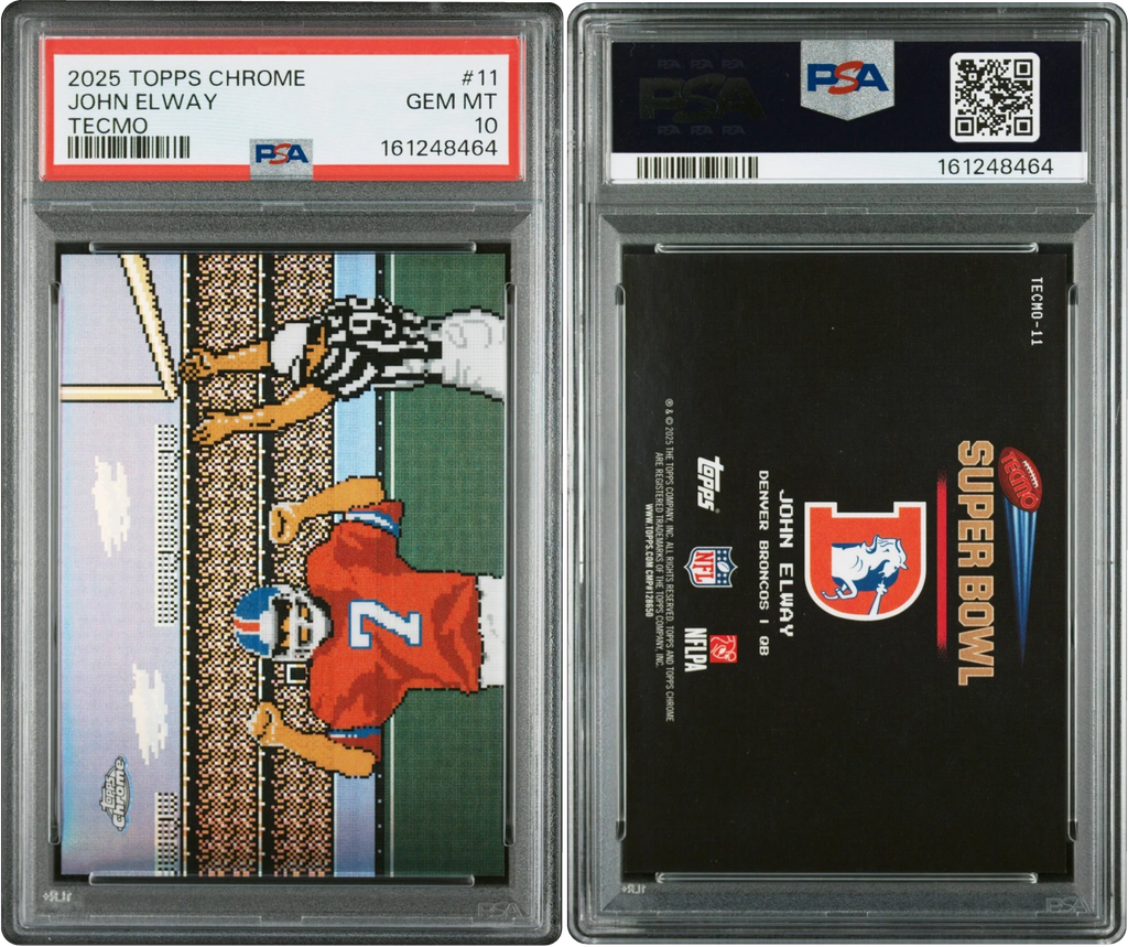 2025 Topps Chrome Tecmo John Elway #TECMO-11 PSA 10 GEM MINT