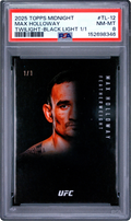 2025 Topps UFC Midnight Twilight Black Light Max Holloway 1/1 #TL-12 PSA 8 NM-MT