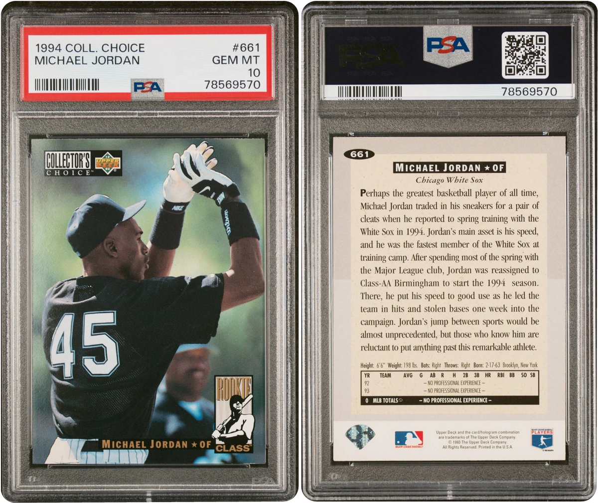 1994 Collector's Choice Michael Jordan ROOKIE #661 PSA 10 GEM MINT