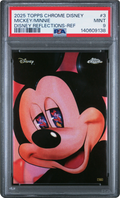 2025 Topps Chrome Disney Reflections Mickey Minnie #3 PSA 9 MINT