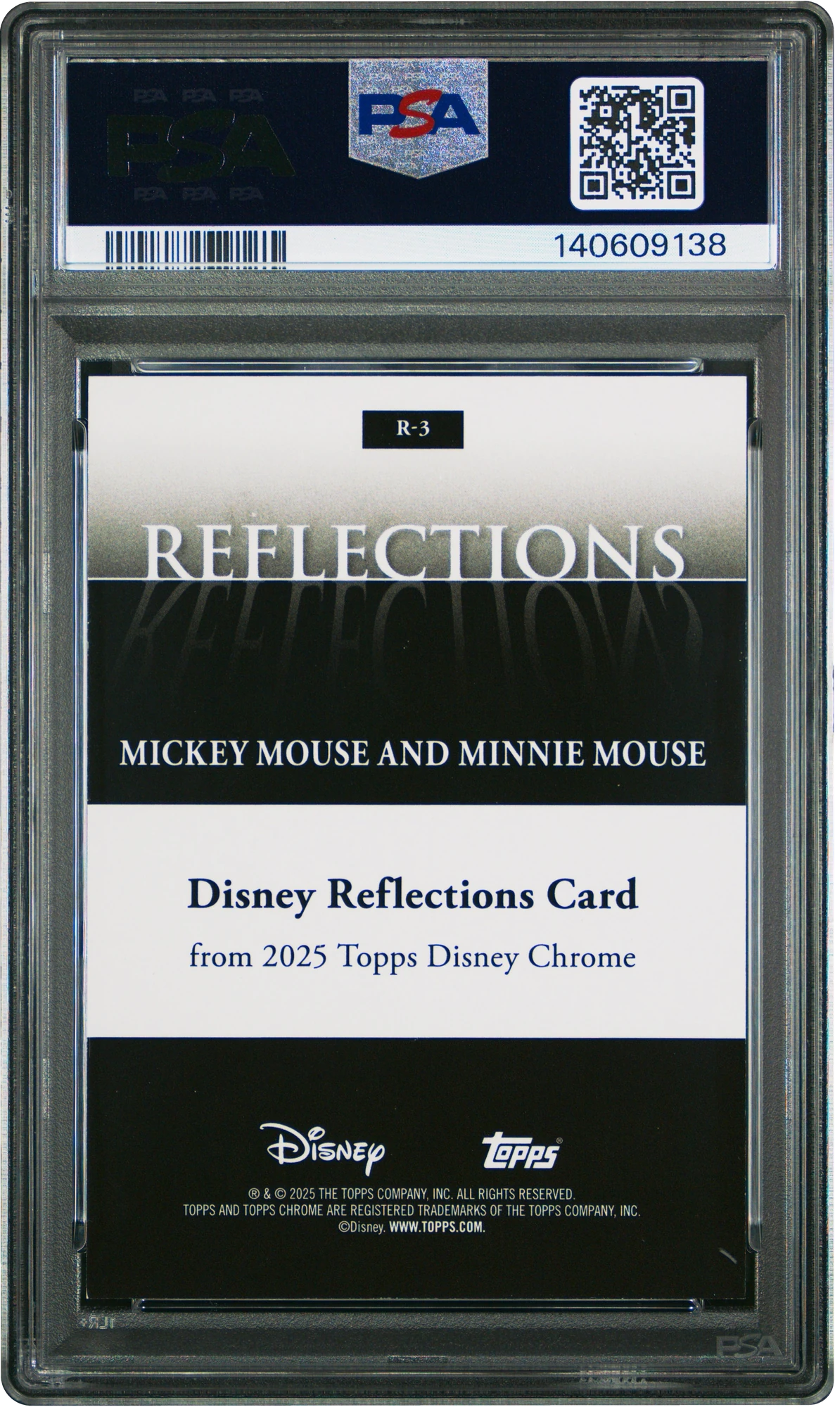 2025 Topps Chrome Disney Reflections Mickey Minnie #3 PSA 9 MINT