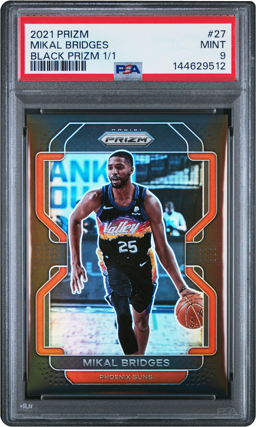 2021 Panini Prizm Black Mikal Bridges 1/1 #27 PSA 9 MINT