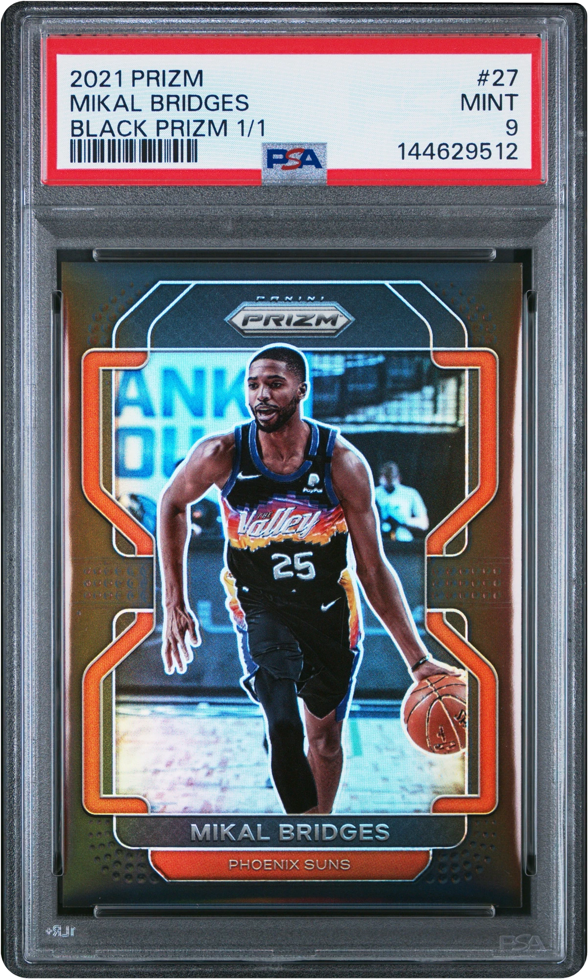 2021 Panini Prizm Black Mikal Bridges 1/1 #27 PSA 9 MINT