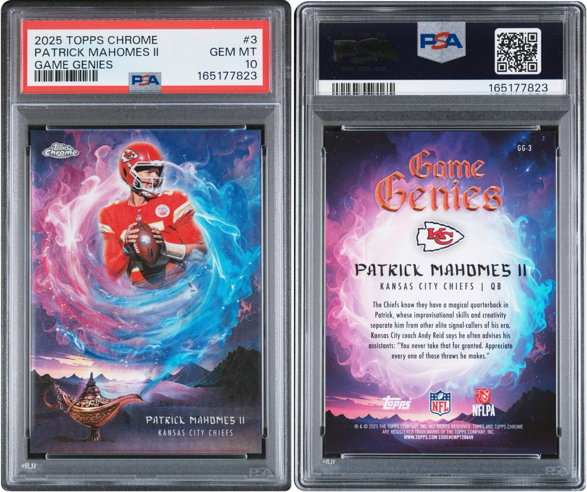 2025 Topps Chrome Game Genies Patrick Mahomes II #3 PSA 10 GEM MINT