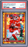 2025 Topps Chrome Sapphire Edition Gold Patrick Mahomes II /50 #148 PSA 10 GEM MINT