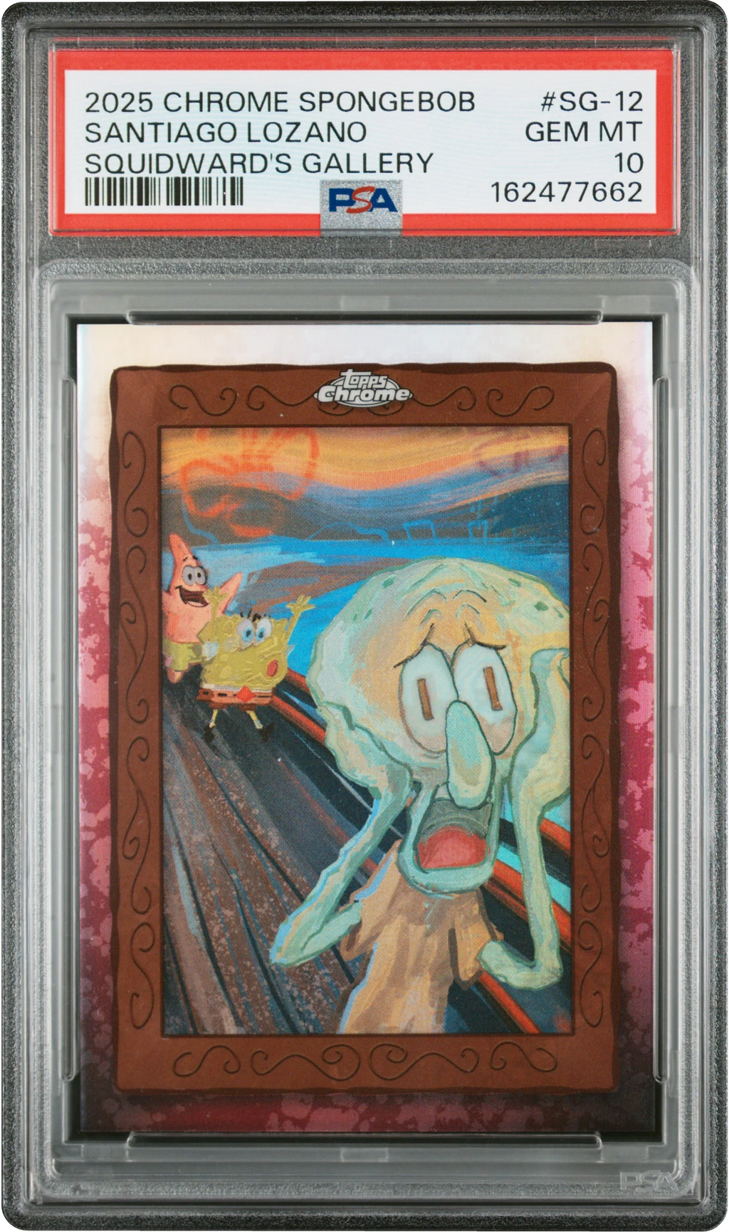 2025 Topps Chrome Spongebob Squidward's Gallery Santiago Lozano #SG-12 PSA 10 GEM MINT