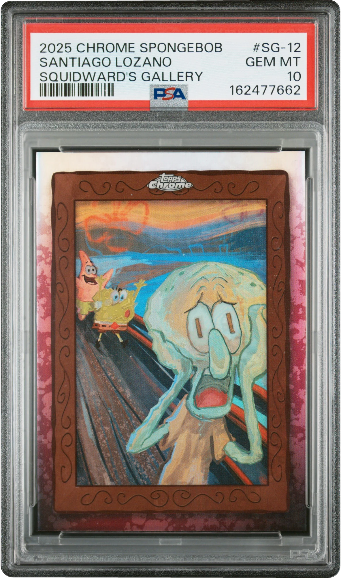 2025 Topps Chrome Spongebob Squidward's Gallery Santiago Lozano #SG-12 PSA 10 GEM MINT