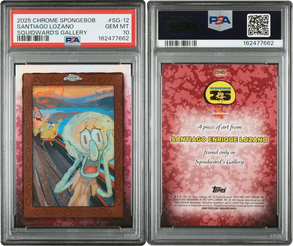 2025 Topps Chrome Spongebob Squidward's Gallery Santiago Lozano #SG-12 PSA 10 GEM MINT