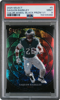 2025 Select Color Wheel Black Prizm Saquon Barkley 1/1 #5 PSA 9 MINT