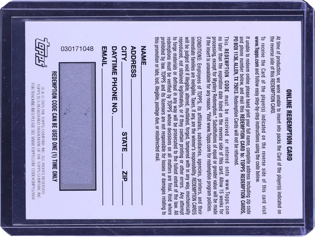 2025 Topps Chrome OPOY NFL Honors Gold Redemption Saquon Barkley NFL SHIELD PATCH /3