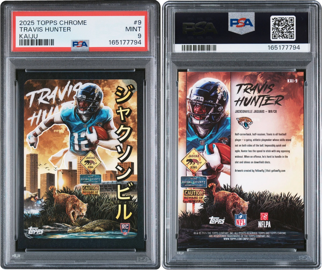 2025 Topps Chrome Kaiju Travis Hunter ROOKIE #KAI-9 PSA 9 MINT