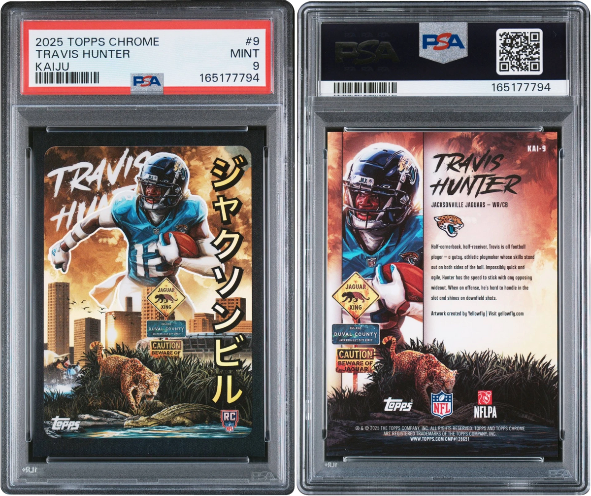 2025 Topps Chrome Kaiju Travis Hunter ROOKIE #KAI-9 PSA 9 MINT
