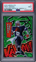 2025 Absolute Kaboom! Vertical Green Troy Aikman 1/1 #7 PSA 9 MINT
