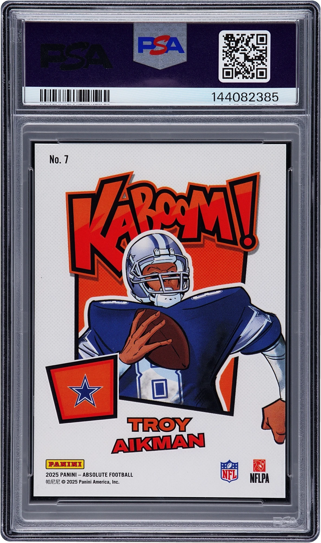 2025 Absolute Kaboom! Vertical Green Troy Aikman 1/1 #7 PSA 9 MINT