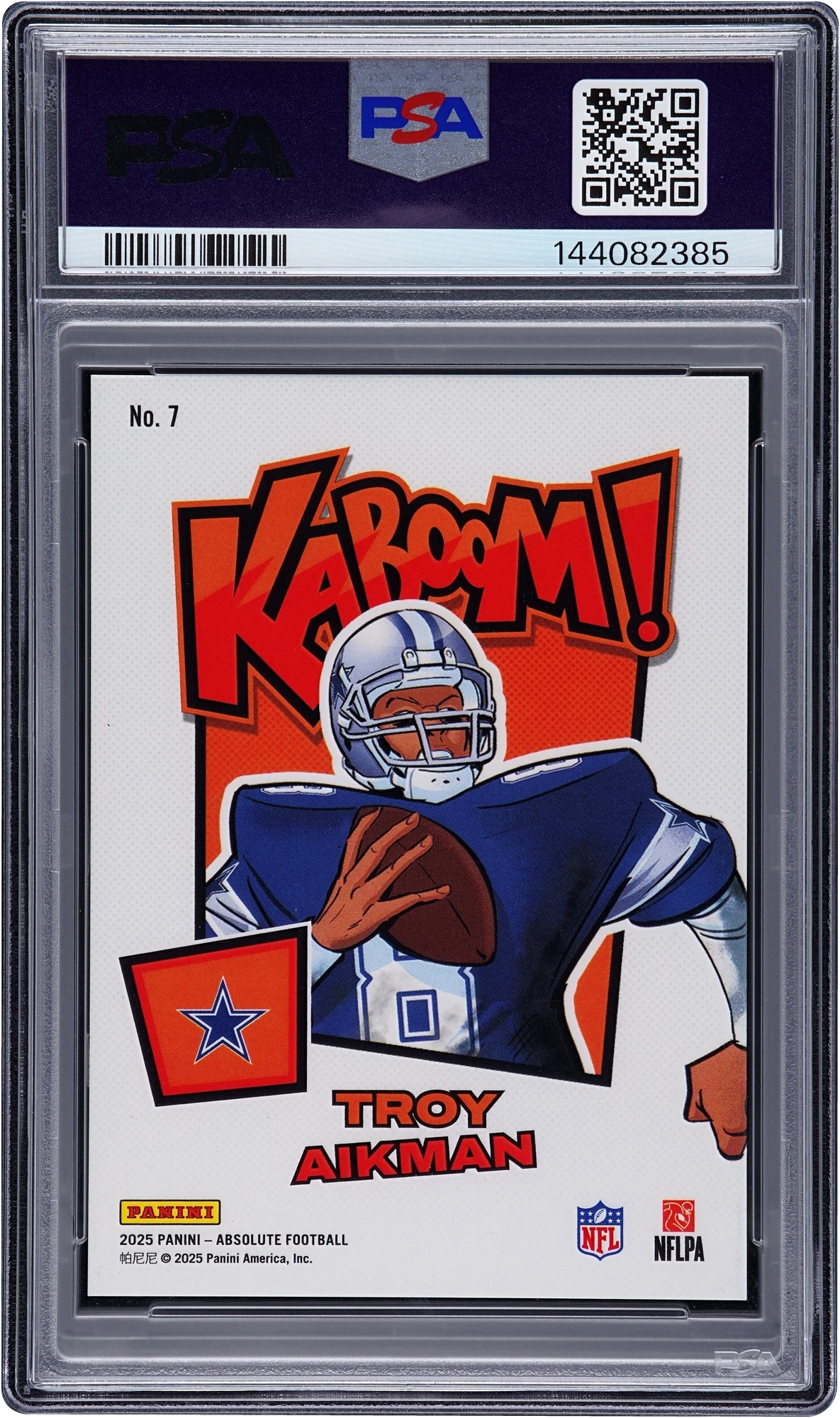 2025 Absolute Kaboom! Vertical Green Troy Aikman 1/1 #7 PSA 9 MINT