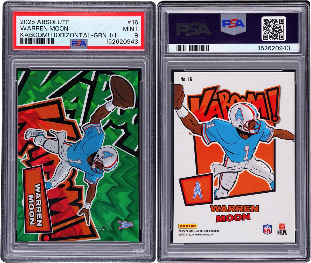 2025 Absolute Kaboom! Horizontal Green Warren Moon 1/1 #16 PSA 9 MINT